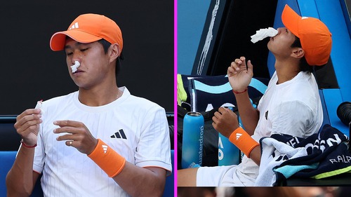 Phải tạm dừng trận đấu vì chảy máu mũi, tay vợt gốc Việt vẫn có lần đầu vào tứ kết Grand Slam