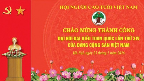 Người cao tuổi chào mừng thành công Đại hội XIV của Đảng