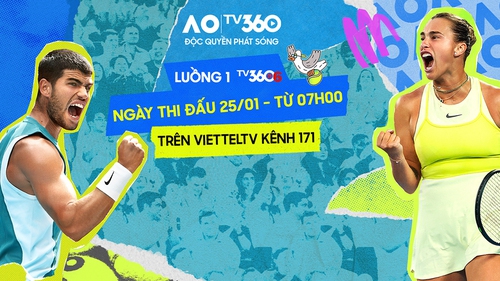 Link xem trực tiếp Australian Open 2026 hôm nay 25/1