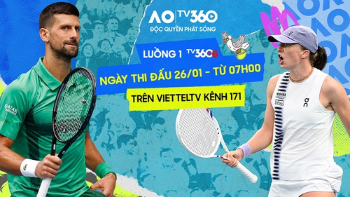 Link xem trực tiếp Australian Open 2026 hôm nay 26/1