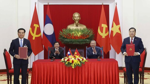 Tổng Bí thư Tô Lâm và Tổng Bí thư, Chủ tịch nước Lào chứng kiến lễ ký các văn kiện