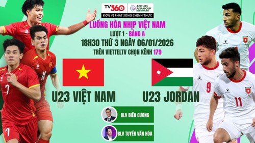 Lịch thi đấu bóng đá hôm nay 6/1: Trực tiếp U23 Việt Nam đấu với U23 Jordan 