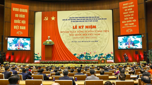 Phát biểu của Tổng Bí thư Tô Lâm tại Lễ kỷ niệm cấp quốc gia 80 năm Ngày Tổng tuyển cử đầu tiên bầu Quốc hội Việt Nam