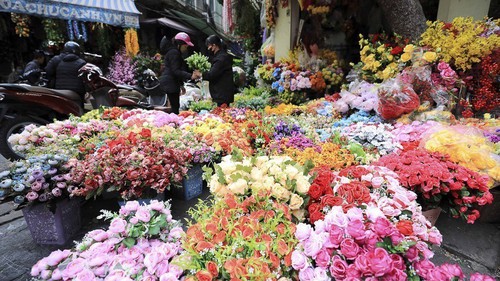 Chợ hoa tết Hàng Lược - không gian mang đậm không khí Tết của Hà Thành