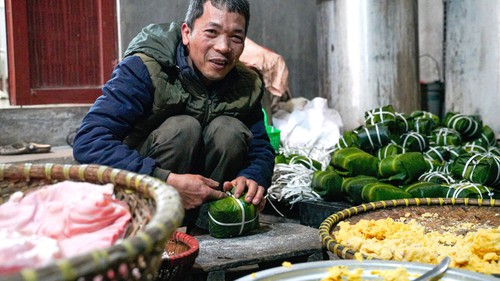Làng bánh chưng Tranh Khúc vào vụ Tết Bính Ngọ