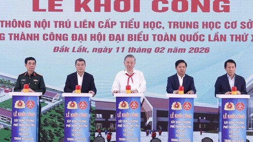 Tổng Bí thư dự khởi công Trường Phổ thông nội trú liên cấp Tiểu học, THCS Ea Rốk, Đắk Lắk