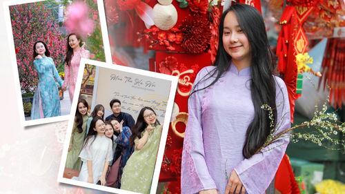 Rộn ràng với trào lưu xuống phố chụp ảnh áo dài đón Tết 2026 
