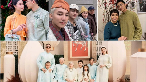 Dàn sao Việt diện áo dài, khoe sắc ngày mùng 1 Tết