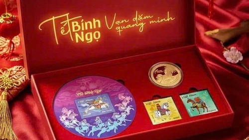 Bộ tem “Tết Bính Ngọ” và đồng xu “Nhật Mã Phi Vân” chào Xuân 2026