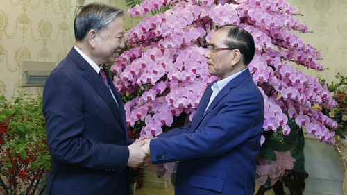 Tổng Bí thư Tô Lâm thăm, chúc Tết nguyên Tổng Bí thư Nông Đức Mạnh