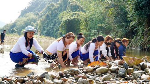 Tái hiện tục Đắp chăn “săn” cá suối của đồng bào Co, Quảng Ngãi