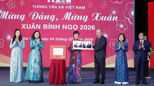 Tổng Bí thư Tô Lâm chúc Tết Thông tấn xã Việt Nam
