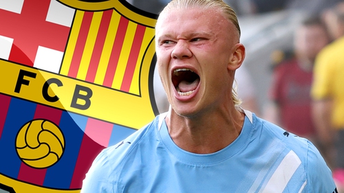 Barcelona tự tin kích nổ được bom tấn Haaland để chiều lòng Hansi Flick