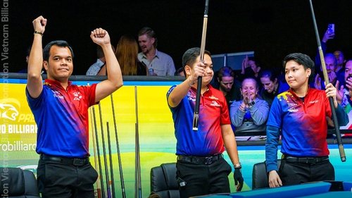 Đội tuyển Đông Nam Á giành chức vô địch giải billiards mà đội Việt Nam dừng bước ở tứ kết