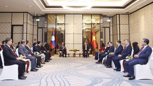 Tổng Bí thư Tô Lâm tiếp Chủ tịch Mặt trận Lào xây dựng đất nước