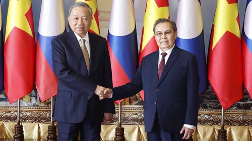 Tổng Bí thư Tô Lâm hội kiến Chủ tịch Quốc hội Lào Saysomphone Phomvihane