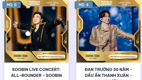 Bình chọn Cống hiến 2026: Đan Trường áp sát SOOBIN, DTAP tăng tốc