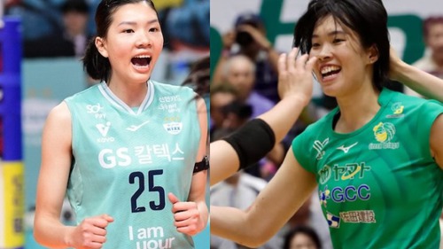 Lần đầu tiên trong lịch sử, hai VĐV bóng chuyền nữ Việt Nam đối đầu tại giải Nhật Bản