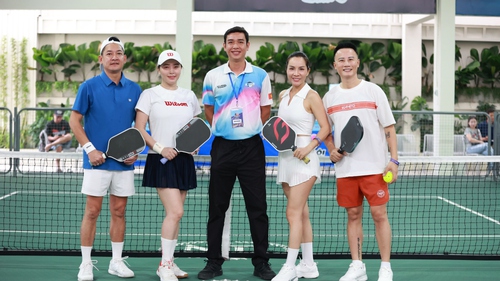 Dàn sao hào hứng tham dự giải Pickleball "Cặp đôi Cup"
