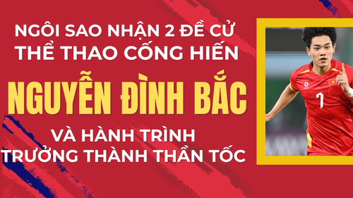 Ngôi sao nhận 2 đề cử Thể thao Cống hiến: Nguyễn Đình Bắc và hành trình trưởng thành thần tốc