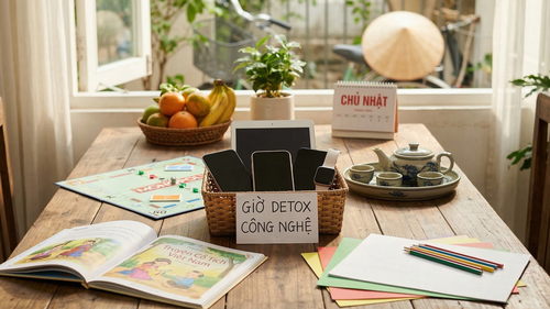 Chủ nhật không màn hình để bảo vệ sức khỏe của cả gia đình