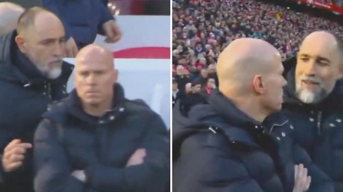 HLV Tottenham gây bão vì khoảnh khắc nhận nhầm người trước trận gặp Liverpool