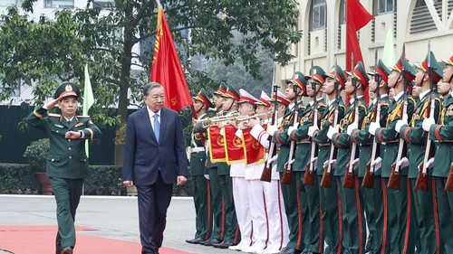 Tổng Bí thư Tô Lâm thăm, làm việc với Học viện Kỹ thuật quân sự