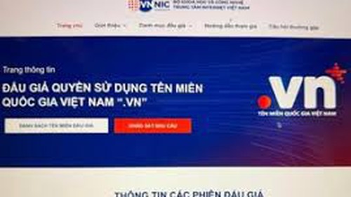 Tên miền quốc gia “.vn” được đấu giá gấp hơn 20 lần giá khởi điểm trong ngày đầu tiên