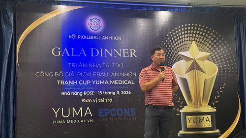 Sôi động giải Pickleball An Nhơn mở rộng lần 2 tranh Cúp Yuma Medical 2026