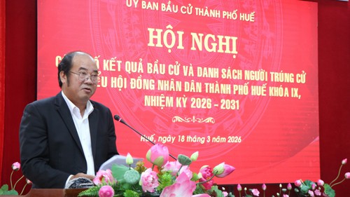 Công bố kết quả bầu cử đại biểu HĐND thành phố Huế khóa IX