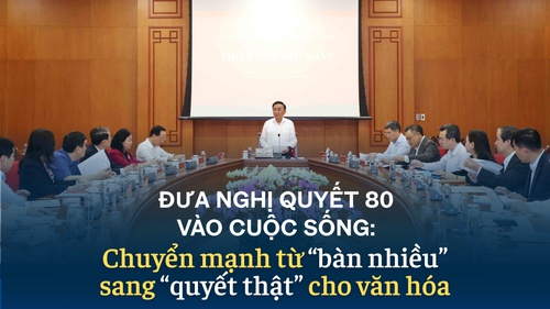 Đưa Nghị quyết 80 vào cuộc sống: Chuyển mạnh từ "bàn nhiều" sang "quyết thật" cho văn hóa