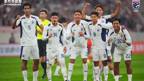 Dẫn trước 2-0, U23 Thái Lan vẫn không thể thắng U23 Trung Quốc trong trận đấu có 2 thẻ đỏ