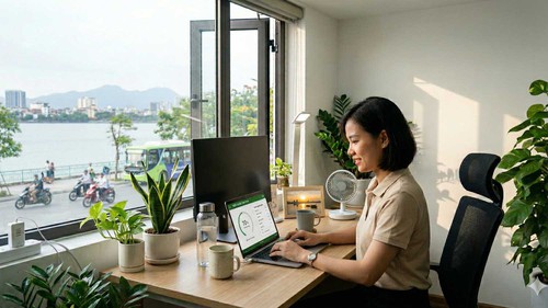 Làm việc tại nhà góp phần tiết kiệm năng lượng
