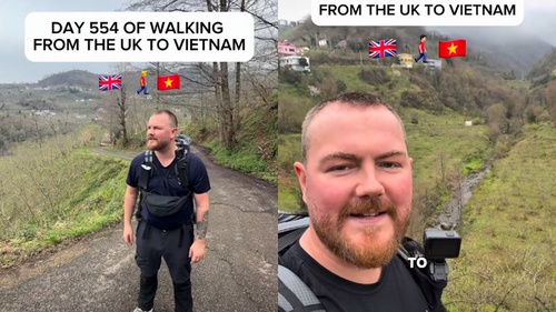 Khách Tây đang đi bộ xuyên lục địa bỗng bất ngờ đặt vé máy bay đến Việt Nam, lí do rất cảm động