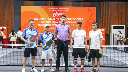 Sôi động giải pickleball kỷ niệm 80 năm Ngày truyền thống ngành Thể dục Thể thao Việt Nam