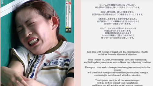 Sao nữ cầu lông Nhật Bản lên tiếng sau chấn thương nghiêm trọng tại Việt Nam