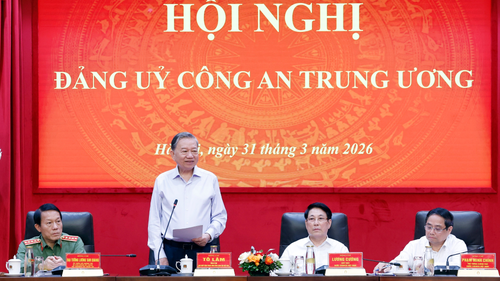Tổng Bí thư dự Hội nghị Đảng ủy Công an Trung ương