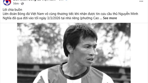 VFF tri ân cựu tuyển thủ Việt Nam vừa qua đời ở tuổi 49, đồng đội và người hâm mộ xót thương