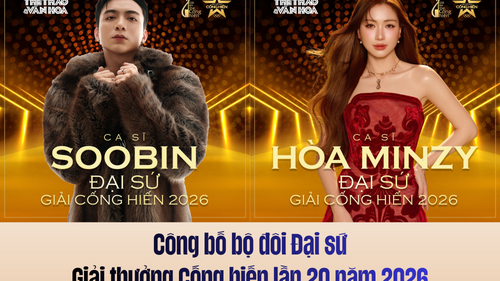 Công bố bộ đôi Đại sứ Giải thưởng Cống hiến lần 20 năm 2026