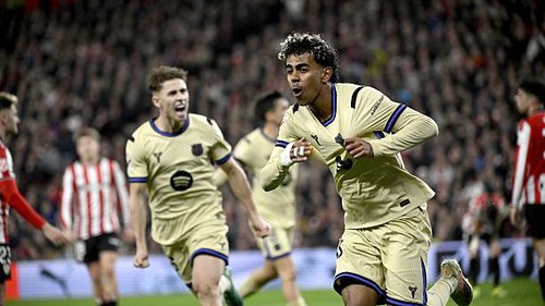 Yamal tỏa sáng, Barca thắng tối thiểu Bilbao để củng cố ngôi đầu La Liga