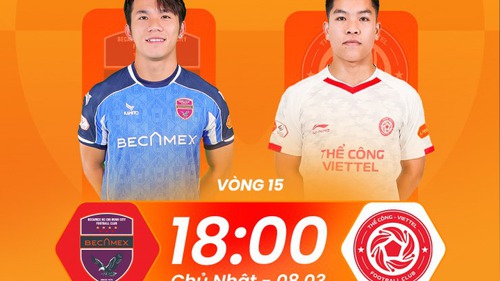 Link xem trực tiếp bóng đá Becamex TP.HCM vs Thể Công Viettel 18h00 hôm nay, V-League vòng 15