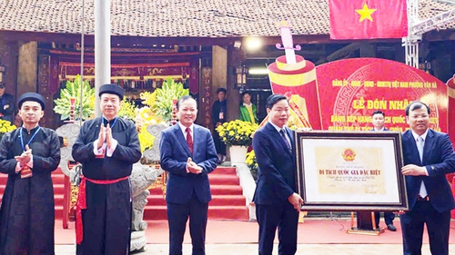 Quần thể đình, chùa, từ chỉ Thổ Hà đón nhận Bằng Di tích quốc gia đặc biệt