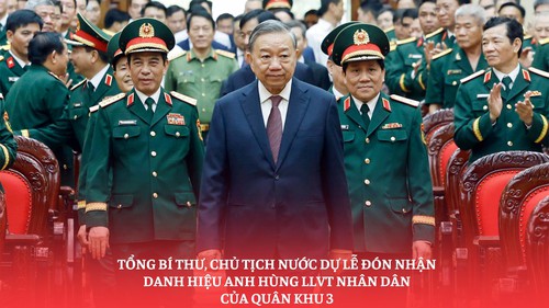 Tổng Bí thư, Chủ tịch nước dự Lễ đón nhận Danh hiệu Anh hùng LLVT nhân dân của Quân khu 3