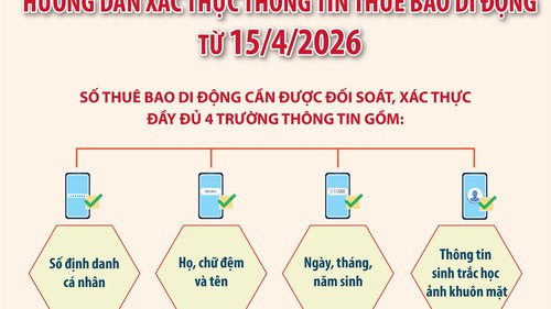 Hướng dẫn xác thực thông tin thuê bao di động từ 15/4/2026
