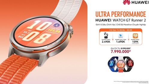 Huawei mở bán WATCH GT Runner 2, hé lộ loạt thiết bị mới trong tháng 4