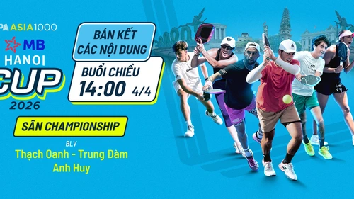 Link xem trực tiếp pickleball MB Hanoi Cup 2026 hôm nay 4/4