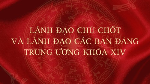 Lãnh đạo chủ chốt và lãnh đạo các Ban Đảng Trung ương khóa XIV