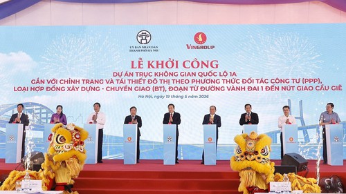 Chủ tịch Quốc hội Trần Thanh Mẫn dự Lễ khởi công dự án mở rộng Quốc lộ 1A đoạn qua thành phố Hà Nội