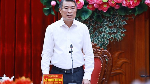 Thủ tướng Lê Minh Hưng làm việc với Ban Thường vụ Tỉnh uỷ Vĩnh Long