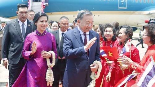 Tổng Bí thư, Chủ tịch nước Tô Lâm và Phu nhân bắt đầu thăm chính thức Vương quốc Thái Lan